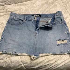 Express Blue Jean Mini Skirt